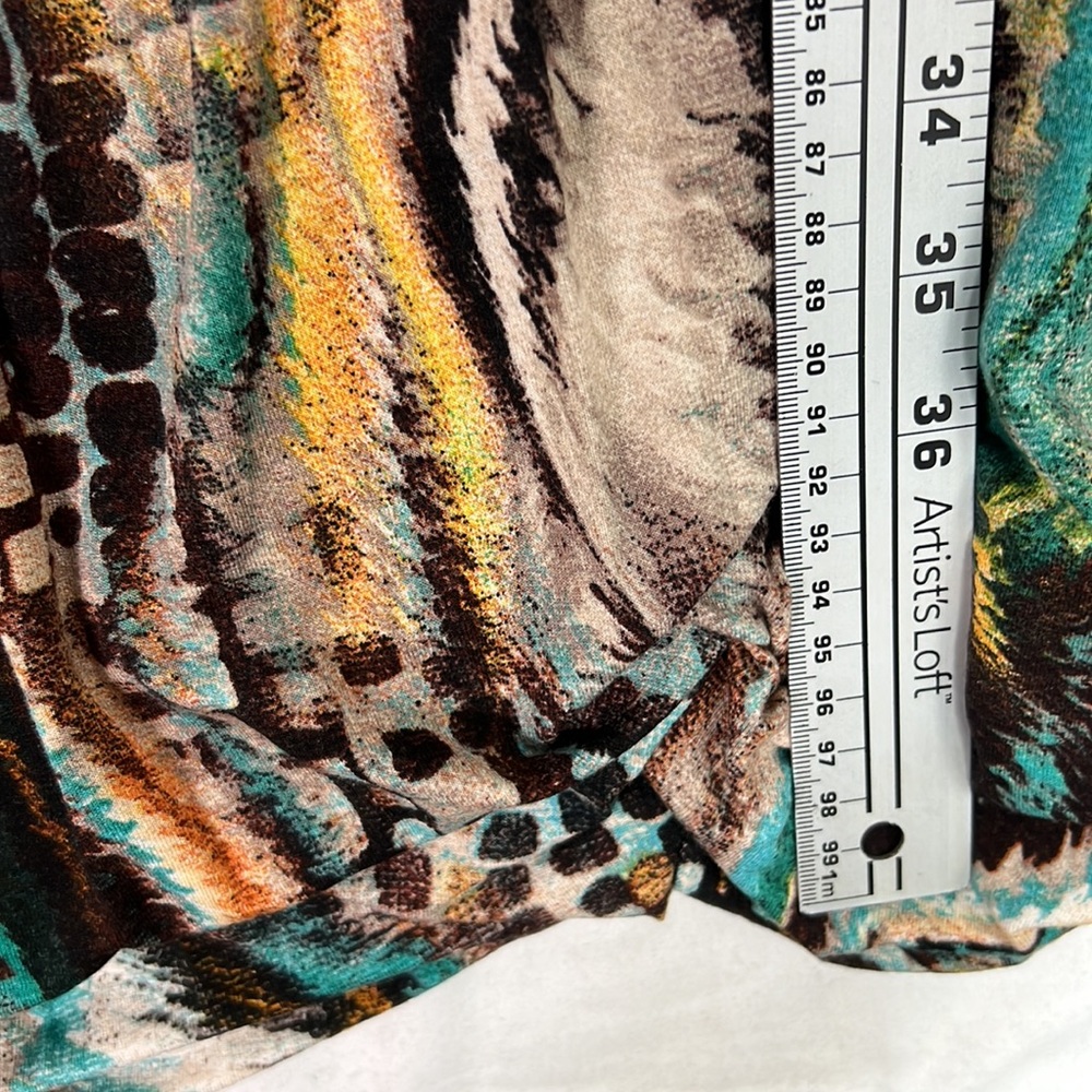 #2079 Mark. Multi-Colored Patterned Strapless Dre… - image 3